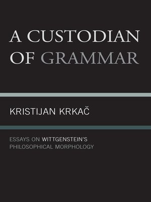cover image of A Custodian of Grammar